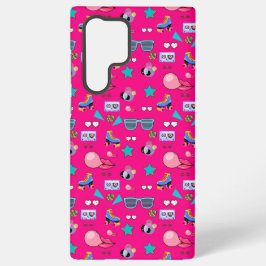 80s Costume Vibrant pink Retro culture pop Samsung Galaxy S22 Ultraケース
