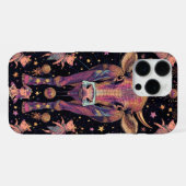 80s Disco Party Surreal Cow & Flying Pigs Funny iPhoneケース (裏面横)