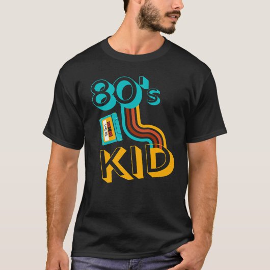 80'S KID – カセット愛好家 Tシャツ (正面)
