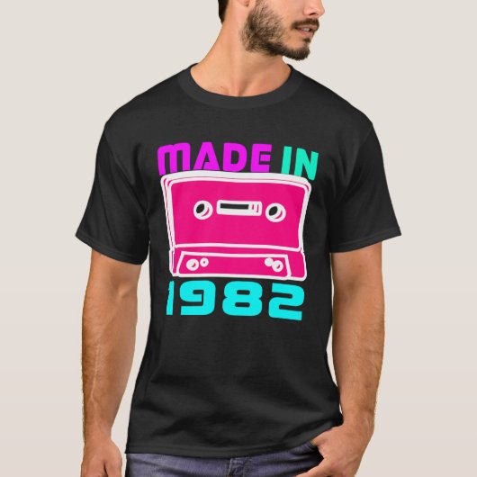 80s Made in 1982  1980s Love Retro Eighties Themed Tシャツ (正面)