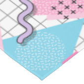 80's Memphis Active Pink Light Blue テーブルクロス (アングル)