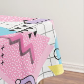 80's Memphis Active Pink Light Blue テーブルクロス (インサイチュ)