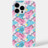80's Memphis Active Pink Light Blue Case-Mate iPhoneケース (裏面)