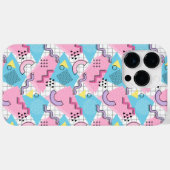 80's Memphis Active Pink Light Blue Case-Mate iPhoneケース (裏面 (横))