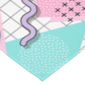 80's Memphis Active Pink Light Turquoise テーブルクロス (アングル)