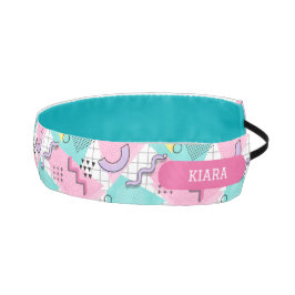 80's Memphis Active Pink Turquoise アスレチックヘッドバンド