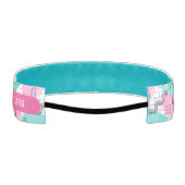 80's Memphis Active Pink Turquoise アスレチックヘッドバンド (裏面)