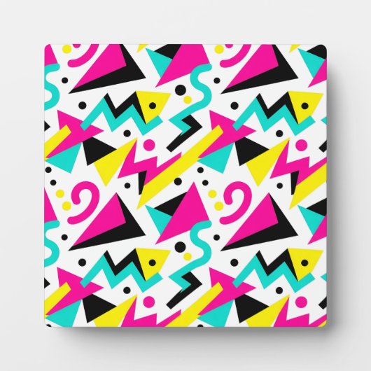 80s Memphis Geometric Pattern フォトプラーク (正面)