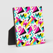 80s Memphis Geometric Pattern フォトプラーク (正面)