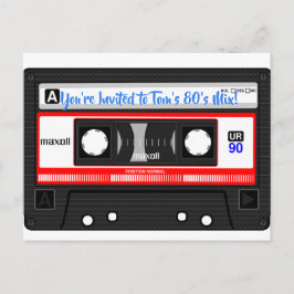 80's Mixテープはがきパーソナライズされた インビテーションポストカード
