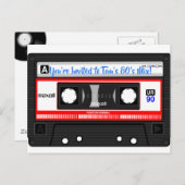 80's Mixテープはがきパーソナライズされた インビテーションポストカード (正面/裏面)