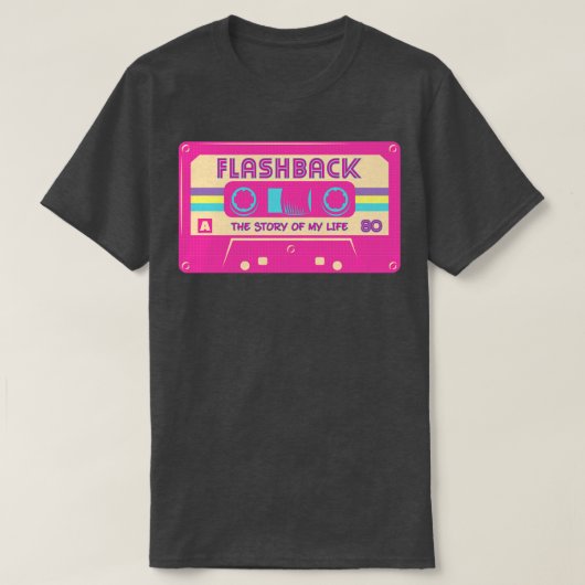 80s Mixtapeレトロ音楽フラッシュバック Tシャツ (デザイン正面)