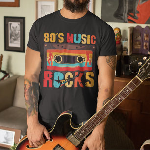 80s Music Rocks -ヴィンテージレトロ 動揺して Tシャツ