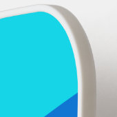 80s Neon Ocean Sky Across Striping with Name ピックルボールラケット (左詳細)