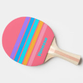 80s Neon Sunrise Across Striping with Name 卓球ラケット (横)