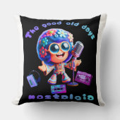 80s Nostalgia Groove 20x20 Throw Pillow. クッション (正面)