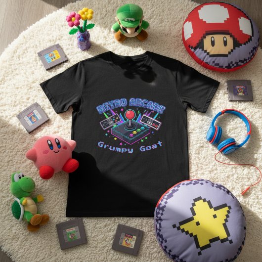 80s Retro Arcade Customizable Gamer Tシャツ