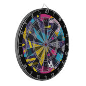 80s Retro Colorful Texture  ダーツボード (正面左)
