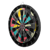 80s Retro Colorful Texture  ダーツボード (正面右)