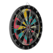 80s Retro Colorful Texture  ダーツボード (正面左)