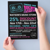 80's Retro Tape, Music Store Advertising チラシ (手)