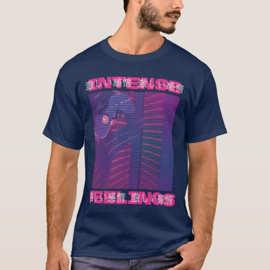 80s Retro Vaporwave Aesthetic Intense Feelings ret Tシャツ (正面)