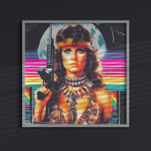 80s Vhsアクションウーマン ポスター