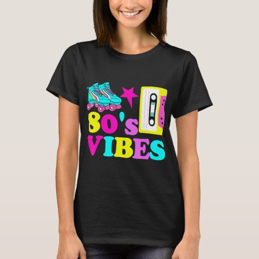 80s Vibesローラスケートパーティーテープヴィンテージ Tシャツ (正面)