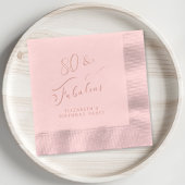 80thエレガント誕生日パーティーバラ金ゴールド 箔ナプキン