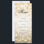 80thエレガント Birthday Partyメニュー金ゴールド《写真》ぼけ味 招待状<br><div class="desc">「エレガント誕生日パーティーメニュー」デザインとキラキラとストリングライト金ゴールド《写真》ぼけ味と文字カスタム付き。</div>