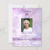 80thサプライズ誕生日パーティー磁気招待状 マグネット招待状 (正面)