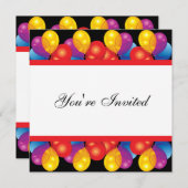 80thバースデーパーティーお祝い | DIY文字 招待状 (正面/裏面)