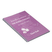 80thバースデーパーティーパステルパープルフローラスパイラル ノートブック (右側)