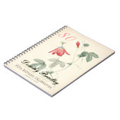 80thバースデーパーティーパッシフローラカスタムゲストブック ノートブック (左側)