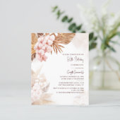 80thバースデーパーティーパンパスグラスフローラ招待状 (スタンド正面)