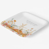 80thバースデーパーティーパンプキンワイルドフラワーカスタム ペーパープレート (傾斜あり)