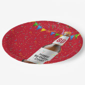 80thバースデーパーティービールボトル紙プレート ペーパープレート