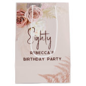 80thバースデーパーティーボホフローラカスタム ミディアムペーパーバッグ (裏面)