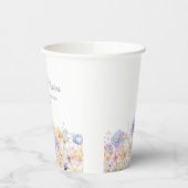 80thバースデーパーティー水の色のフローラ カスタム 紙コップ (左)
