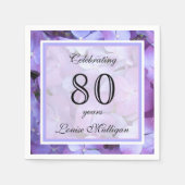 80thバースデーパーティー紙ナプキンス スタンダードカクテルナプキン (正面)