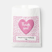 80th乱数パターンピンク/ホワイト フェイバーバッグ (正面)