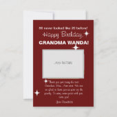 80th誕生日カードグリーティングマルーンエレガンススタイル (正面)