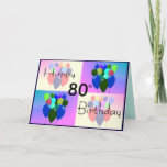 80th誕生日カード – 風船と願い/誰でも カード<br><div class="desc">80th誕生日カード – 風船と願い/誰でも</div>