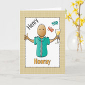 80th誕生日カードfor Him -おもしろいとおもしろい カード (黄色い花)