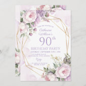 80th誕生日ガーデンパーティー招待状 招待状 (正面/裏面)