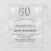 80th誕生日シルバーグリッター予算 チラシ (正面)