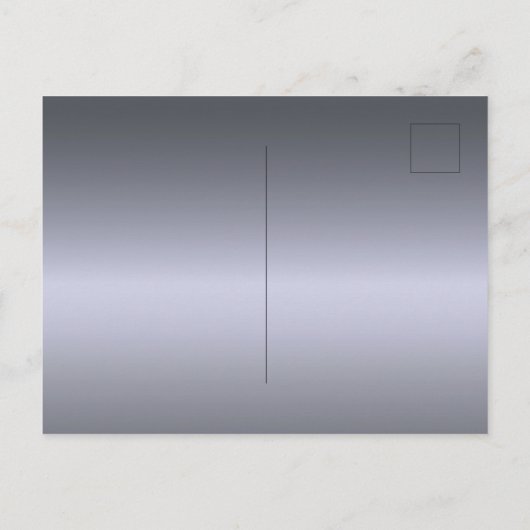 80th誕生日シルバーメタルグリッターダストグラム インビテーションポストカード (裏面)