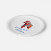 80th誕生日ダラホース紙プレート ペーパープレート (アングル)