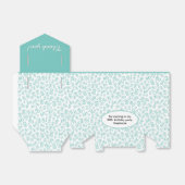 80th誕生日ティール(緑がかった色)/ホワイトナンバーパターン フェイバーボックス (折り畳みなし)