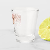 80th誕生日バラ金ゴールド赤面紙吹雪名 ショットグラス (右)